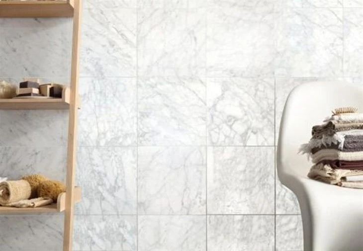 Bianco Gioia Marble bathroom wall