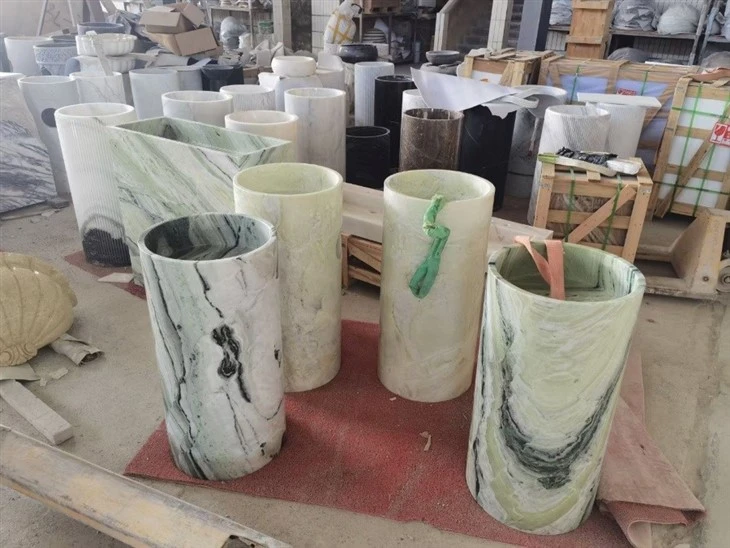 Round Verde Green Marble Sink